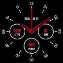 Analogue Red Watch Face