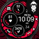 Digital Red Watch Face