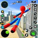 Flying Stickman Rope Hero Game