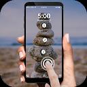 ロック画面をタッチ 写真をタッチ